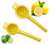 JACHI Manual Juicer Lemon Squeezer Citrus Lemon Squeezer Fruit Juicer Lime Press Orange Hand Fruit Press Squeezer Citrus Juicer(Yellow-set)