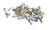 CREATIVE IMPRESSIONS Mini White Star Scrapbooking Brads - 100ct