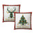 7COLORROOM 2Pack Christmas Decorative Throw Pillow Covers Buffalo Check Plaid Christmas Tree/Deer Pattern Cushion Cover Merry Christmas Farmhouse Home Pillowcases 18×18,for Holiday Decor