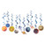 Solar System Hanging Swirl Decorations Outer Space Party Planet Party Supplies,Rocket Astronaut Space Flight Kids Boy Birthday Home Party Supplies Space Galaxy Hanging Swirl Decoration,10 pieces