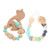 EXCEART Silicone Pacifier Holder Baby Chew Beads Pacifier Clip Teething Relief Teether Toy Binky Holder for Girls Boys Soothie Mam Drool Bibs 2pcs