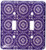 3dRose LLC lsp_114183_2 Vintage Floral Pattern In Shades of Lavender Double Toggle Switch