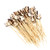 100pcs Food Picks Cocktail Fruit Appetizer Drink Picks Sticks Disposable Wood Toothpicks Party Supplies 12cm (Assorted Fruit)