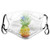 Watercolor Pineapple Painting Washable Reusable Dust Filter and Reusable Windproof Mouth Warm Cotton Face