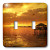 3dRose lsp_41607_2 Orange n Yellow Sunset With Tiki Hut Double toggle switch