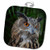 3D Rose Yellow Belly Slider Sunning Self On Log Pot Holder, 8 x 8