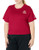 Champion Women's Plus Size Cropped, Cranberry Red, 2X