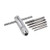 XtremeAmazing Adjustable T-Handle Ratchet Tap Holder Wrench + M3 M4 M5 M6 M8 (3mm-8mm) Machine Screw Thread Metric Plug T-shaped Tapping Tool Set