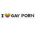 Joke I Love Gay Porn Rainbow Pride Prank Funny Gag Gift Window Decal Bumper Sticker  1