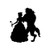 Bargain Max Decals Princess Dancing with Beast Decal Notebook Car Laptop 5.5"  Black