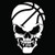 Basketball Skull Vinyl Decal Sticker | Cars Trucks Vans Walls Windows Laptops Cups | White | 5.5 X 3.6 | KCD1888