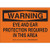 Brady 128987 Personal Protection Sign  Legend"Eye and Ear Protection Required in This Area"  10" Height  14" Width  Black on Orange