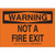 Brady 127362 Fire Safety Sign  Legend"Not A Fire Exit"  7" Height  10" Width  Black on Orange