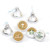 First Communion Elegant Cross - Religious Party Round Candy Sticker Favors - Labels Fit Hersheys Kisses (1 Sheet of 108)