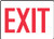 Accuform MEXT906VA Aluminum Safety Sign  Legend "EXIT"  10" Length x 14" Width  Red on White