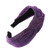 Lethez Hairband Bright Silk Bow Knot Hair Head Hoop for Women Simple Headband Hair Accessories  Purple