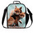 Dispalang Fox Print Lunch Bags for Children Girls Insulated Lunch Box Bags Small Kids Animal Lunch Container