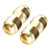 uxcell 2pcs Gold Tone SMA Female to SMA Female Jack RF Coaxial Adapter Connector