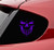 Slap-Art Skull face Vinyl Decal Sticker  Purple