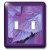 3dRose lsp_33441_2 pink metallic leaves with royal purple frame Toggle Switch
