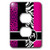 3dRose lsp_35610_6 Two Plug Outlet Cover with Elegant Hot Pink A Monogram