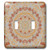 3dRose lsp_39437_2 Orange Rust Gray Kaleidoscope Pattern Double Toggle Switch