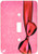 3dRose lsp_33533_1 Rich red faux satin bow on pink grunge damask background Toggle Switch  Multi-Color