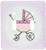 3dRose lsp_6136_2"Pink Baby Carriage Design Double Toggle Switch  Multicolor
