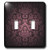 3dRose lsp_153076_2 Deep Eggplant Purple Glowing Damask Pattern - Double Toggle Switch