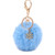 Pom Pom Keychain Artificial Fur Ball Keychain Fluffy Accessories Car Bag Charm  blue