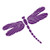 Dragon Fly  Pick Color  Vinyl Transfer Sticker Decal for Laptop Car Truck Window Bumper  4" x 3.2"  Purple