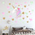 Unicorn Wall Decals,Unicorn Wall Sticker Decor with Heart Flower Birthday Christmas Gifts for Boys Girls Kids Bedroom Decor Nursery Room Home Decor (A-Unicorn)
