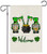 Haustalk St. Patrick's Day Garden Flag Vertical Double Welcome Gnomes Burlap Yard Spring Summer Fall Outdoor Decor  12.5 x 18  Welcome Gnomes