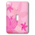 3dRose lsp_29128_1 Pink And Peach Flowers Toggle Switch  Multicolor