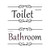 Honbay Door Stickers Toilet Sticker Bathroom Sticker  Waterproof and Removable