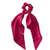 Infgreate-Lightweight Softness and Hypoallergenic Headband?Women Girl Bow Satin Ribbon Ponytail Scarf Hair Tie Rope Scrunchies Elastic Band - Red