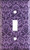Purple Damask Design Decorative Single Toggle Light Switch Wall Plate Cover Standard Midway or Jumbo Size