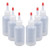 EDOBLUE Plastic Bottles 120mL with Red Tip Caps and Measurements - Small Mini Squeeze Dispensing Bottle for Arts and Crafts  Paint  Icing Condiment  Glue  Sauces  and More ?- 6 Pack   4 Ounce