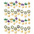 34 Pieces Mardi Gras Glitter Cupcake Toppers Party Supplies for Masquerade Masks Face Covering Cupcake Mardi Gras Party Decorations