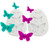 2 pcs Butterfly Silicone Molds Mini Butterfly Fondant Chocolate Baking Mold Tool for Cake Decorating Polymer Clay  Wax  DIY Sugar Crafts