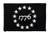 1776 Patriot Tactical Hook and Loop Fully Embroidered Morale Tags Patch  Black and White