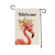 HABILY Flamingo Garden Flag Vertical Double Sided Burlap Yard Flags  Welcome House Flag 12.5 x 18 Inch for Summer Spring Yard Outdoor Decor