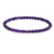 AMANDASTONES Purple Amethyst Quarztite 4mm Round Beads Rock Crystal Stretch Bracelet 7" Unisex