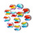 Lanstics 12pcs Motivational Glass Refrigerator Magnets  Crystal Glass Inspirational Quote Refrigerator Magnets for Office Cabinets  Whiteboards  Photos  Decorative Magnets