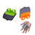 KRISMYA 2Pcs Hand Vegetable Peeler Fruit Palm Peeler Potato Finger Peeler with Comfortable Rubber Finger Grip for Fruit  Cucumber  Zucchini  Carrot  Potato  Veggie  Tomato  Pumpkin