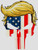 Trump Hair Skull American Flag -Vinyl Decal Sticker -5.5 inch SSND-1042