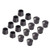 Jocon SF9001 Rubber Leg Tips Shelf End Cap Tips 1/2 inch (1/2 inch Dia (12mm), 16 PCS, Black)