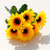 FLOVE Artificial Sunflower Bouquet  7 Flowers Per Bunch  2 Bunches Fake Sunflowers Artificial Flowers for Home Garden Party Wedding Decor