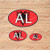 Albania Albanian AL Oval Country Code Eagle Flag Vinyl Decal Sticker - 3 Pack Glossy  2 Inches  3 Inches  5 Inches - for Car Boat Laptop Cup Phone