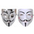 2pcs V for Vendetta Mask Halloween Costume Cosplay Guy Party Mask  WhtiePlus Silver